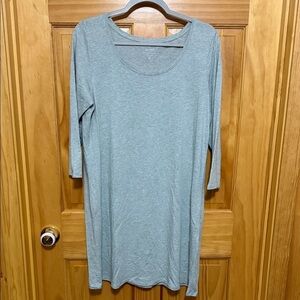 Pure Jill Ballet 3/4 Sleeve Tunic Top, Light Gray, Size Medium Tall.